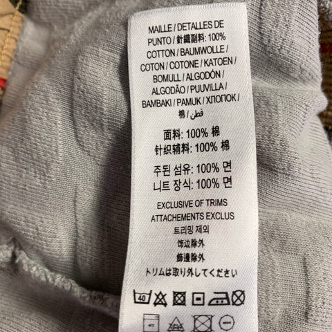 BURBERRY Size S Grey Cotton Embossed Drawstring Shorts