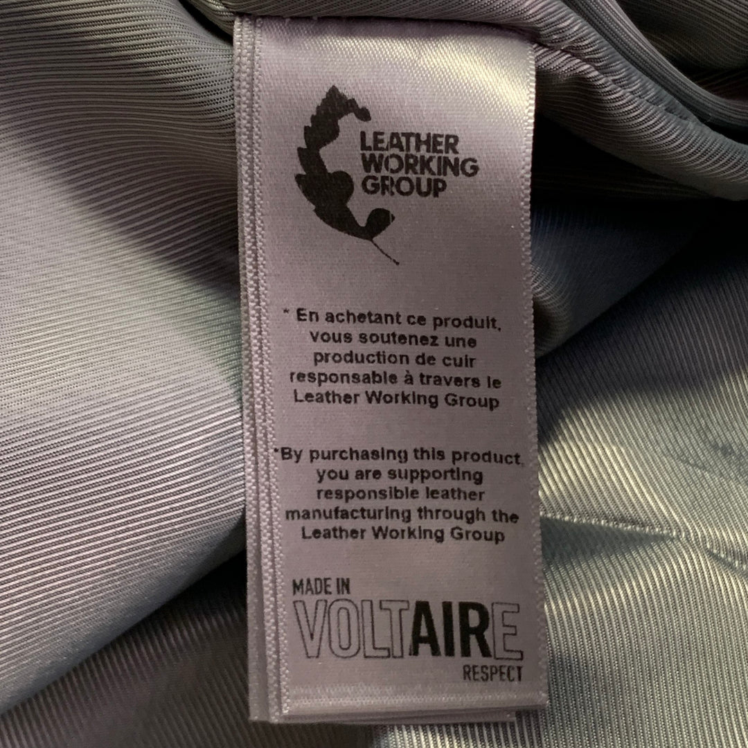 ZADIG & VOLTAIRE Size S Poete Metallic Silver Jean Cut Straight Casual Pants