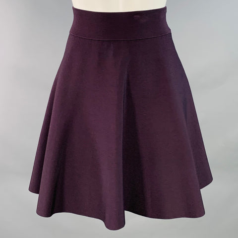 TED BAKER Size S Purple Viscose Blend Circle Knee Length Skirt