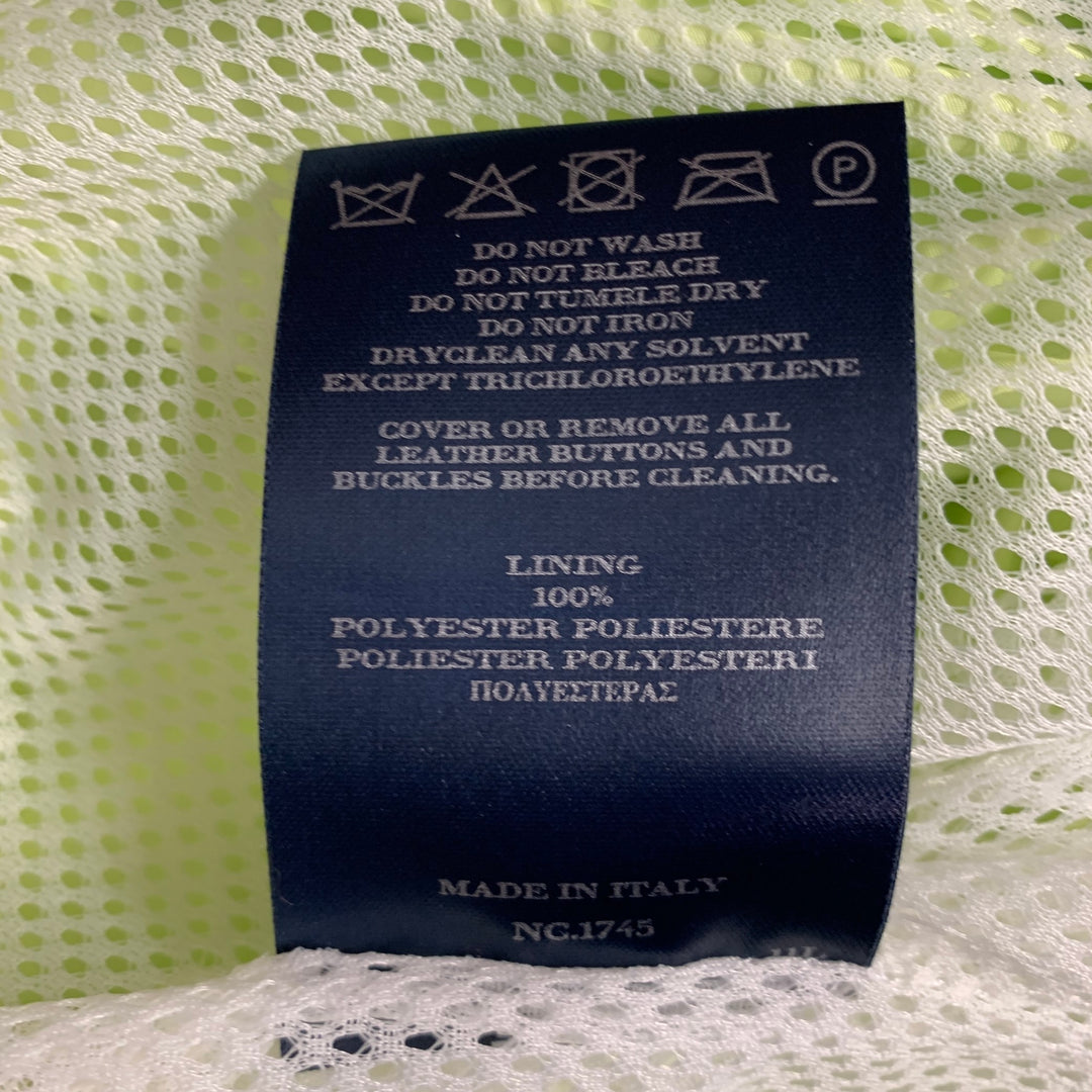 BURBERRY LONDON Size M Green Lime Polyamide Blend Zip Pockets Vest