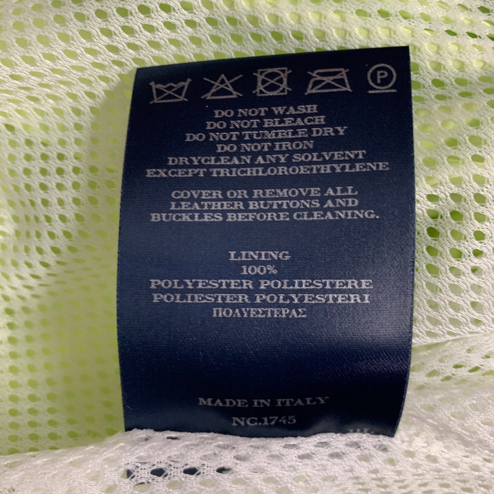 BURBERRY LONDON Size M Green Lime Polyamide Blend Zip Pockets Vest
