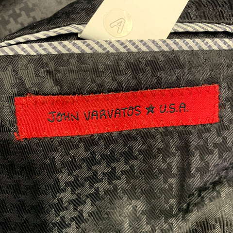 JOHN VARVATOS * U.S.A. Size 36 Regular Blue Linen Peak Lapel Sport Coat
