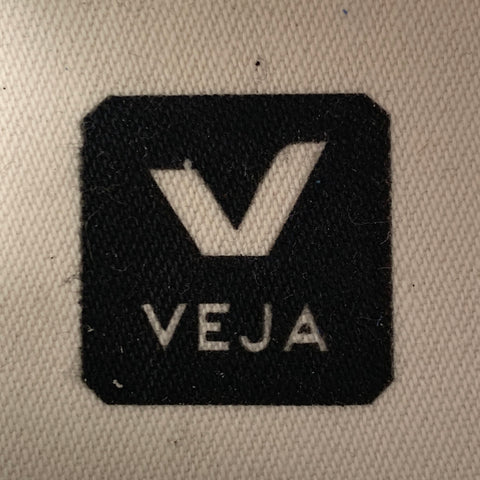 VEJA Size 11 White Blue Leather Low Top Lace-Up Sneakers