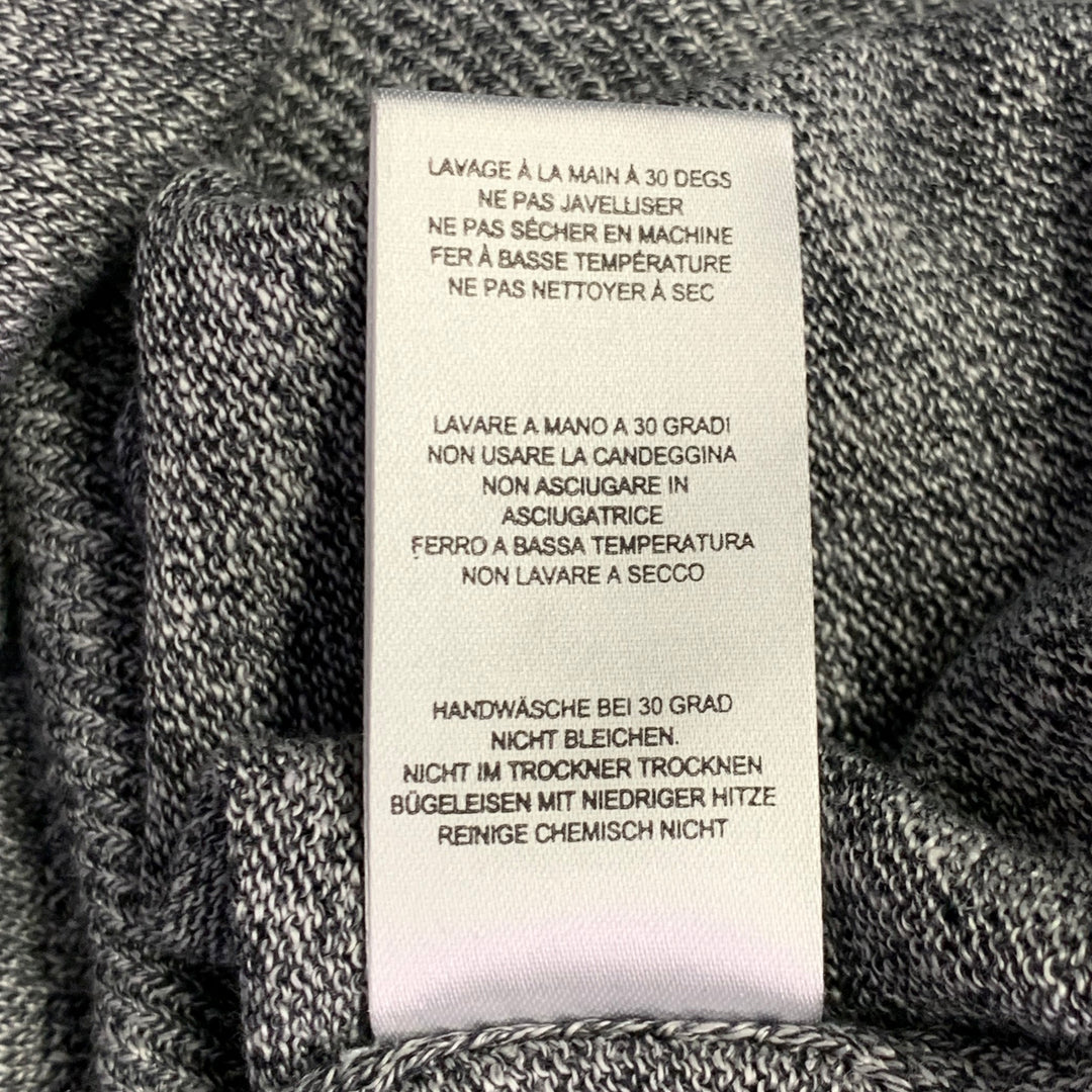 PAUL SMITH Size L Heather Grey Multi Color Color Block Cotton Wool Crew Neck Pullover