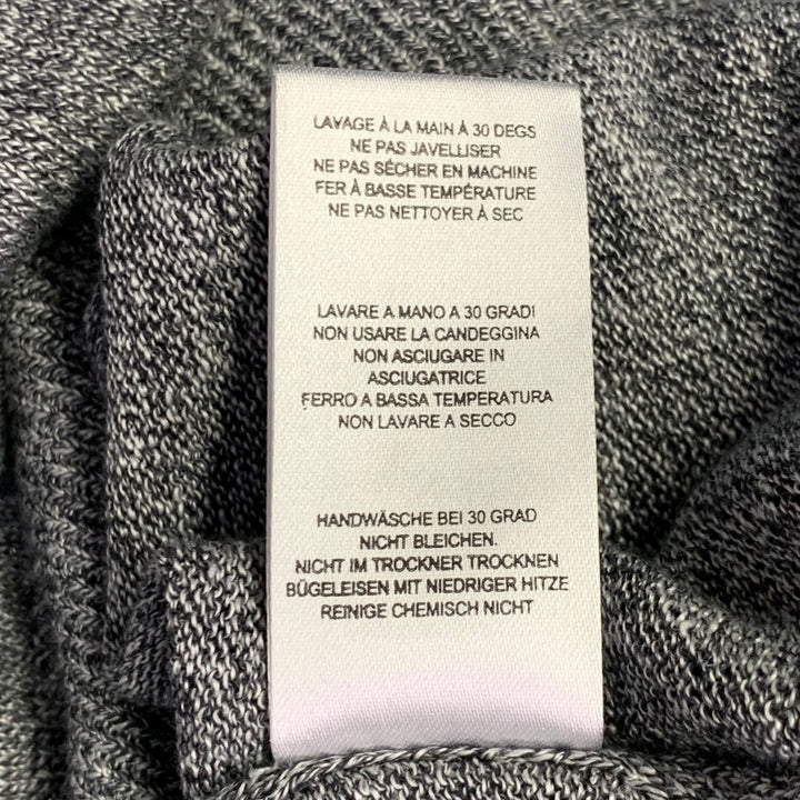 PAUL SMITH Size L Heather Grey Multi Color Color Block Cotton Wool Crew Neck Pullover