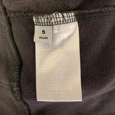 VISVIM Size XL Grey Wash Cotton Hoodie Sweatshirt