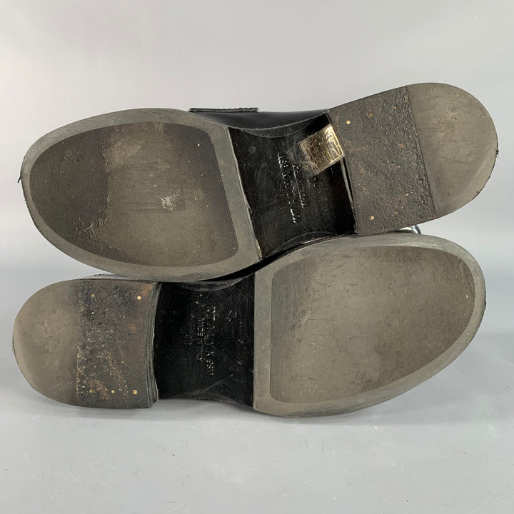 1017 ALYX 9SM Size 8 Black Silver Leather Slip On Loafers
