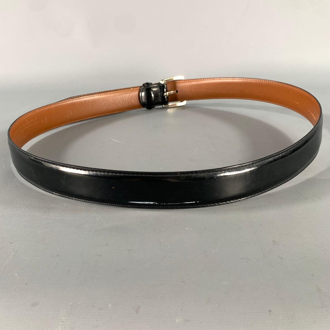 COACH Size 38 Black Solid Leather Belt