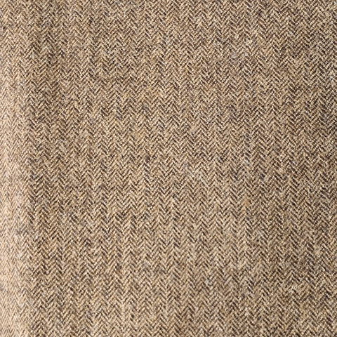 ERMENEGILDO ZEGNA Taille 32 Pantalon décontracté en laine chevrons marron, coupe droite