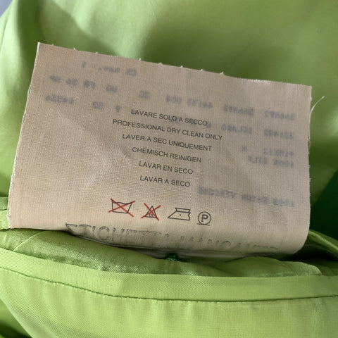 VERSACE CLASSIC SS1996 Chest Size 40 Green Silk Notch Lapel Sport Coat