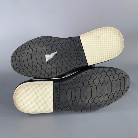 JIMMY CHOO Size 7 Silver Metallic Leather Slide Sneakers