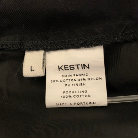 KESTIN Size L Black Cotton Nylon Drawstring Pants
