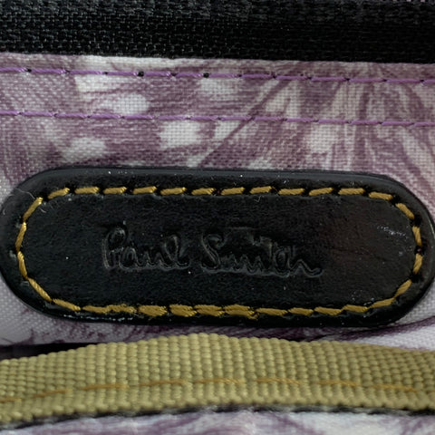PAUL SMITH Grey Black Heather Canvas Crossbody Bag