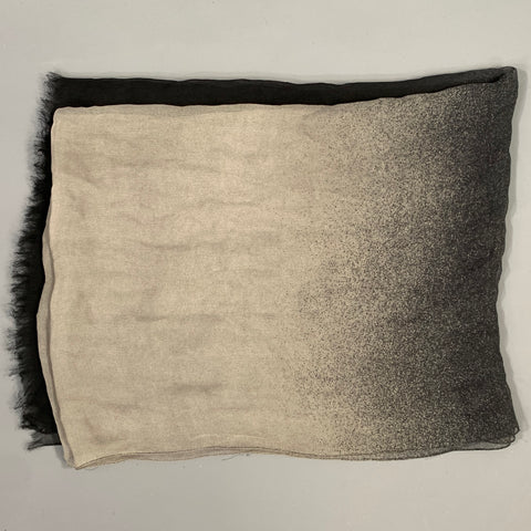 BOTTEGA VENETA Grey Black Ombre Scarf