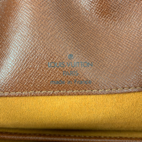 LOUIS VUITTON Brown Beige Monogram Coated Canvas Handbag