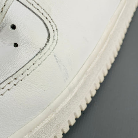 NIKE Size 10 White Leather Rubber Sole Platform Sneakers