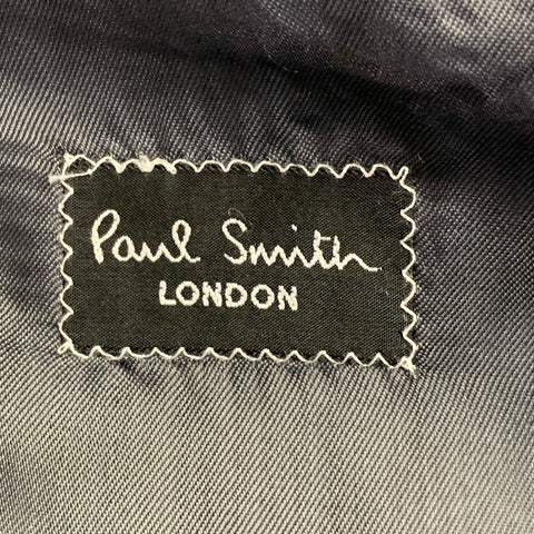 PAUL SMITH Size 46 Westbourne Regular Grey Purple Pinstripe Wool Notch Lapel Suit