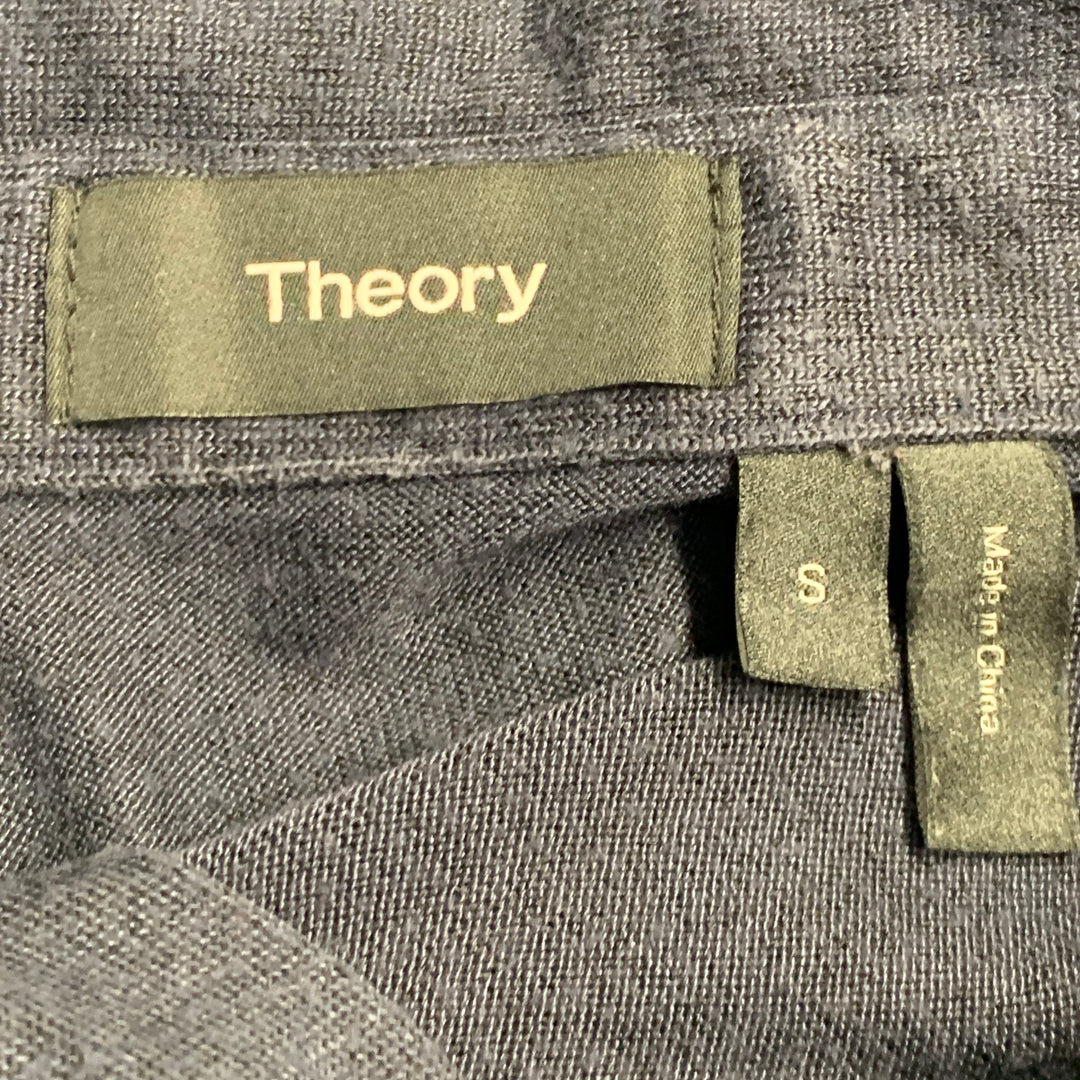 THEORY Size S Navy Modal Blend Short Sleeve Polo