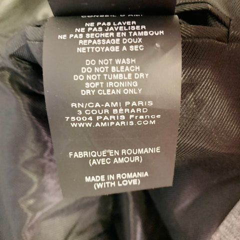 AMI by ALEXANDRE MATTIUSSI Size 40 Grey Wool Notch Lapel Sport Coat