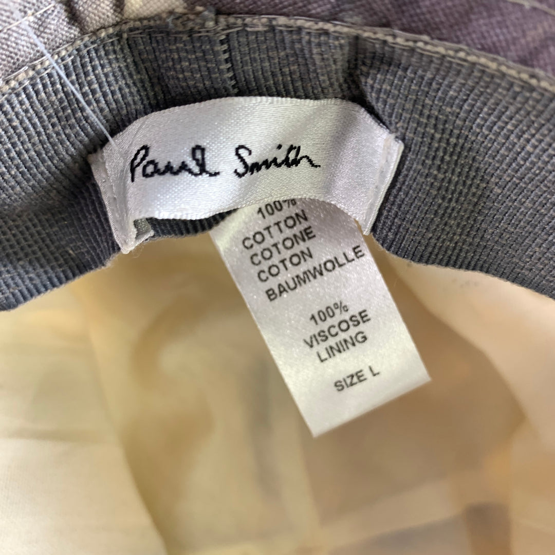 PAUL SMITH Size L Brown White Gingham Cotton Hats
