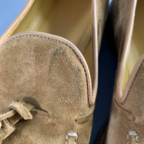 SCAROSSO Size 10.5 Tan Suede Tassels Loafers