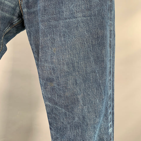 KICKING MULE WORKSHOP Size 31 Indigo Cotton Button Fly Jeans
