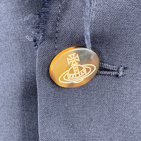 VIVIENNE WESTWOOD Size 36 Black Wool Single Breasted Sport Coat