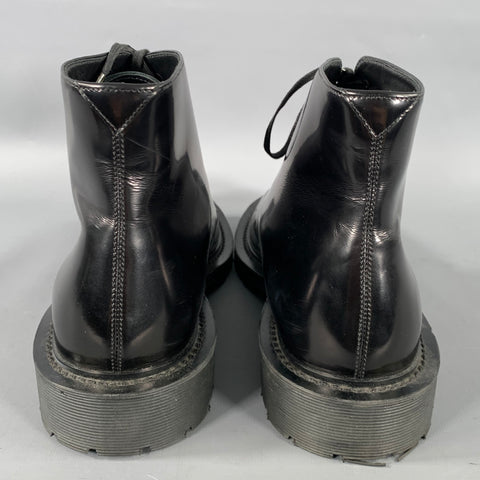 SAINT LAURENT Size 7.5 Black Leather Lace Up Boots