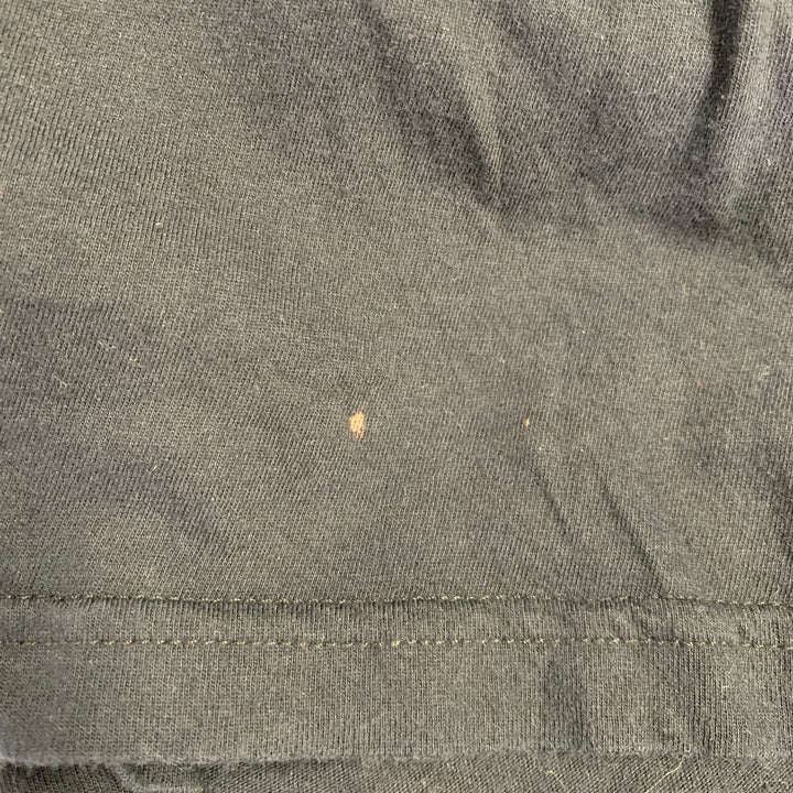 JOHN GALLIANO Size S Black Monogram Print Cotton V-Neck T-shirt