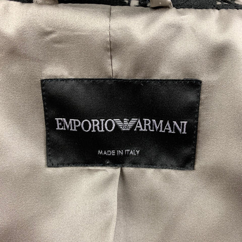 EMPORIO ARMANI Taille 8 Veste en polyamide de coton gris clair noir