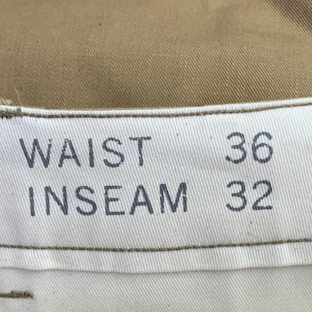 RRL by RALPH LAUREN Size 36 Camel Cotton Selvedge Twill Straight Button Fly Chino Casual Pants