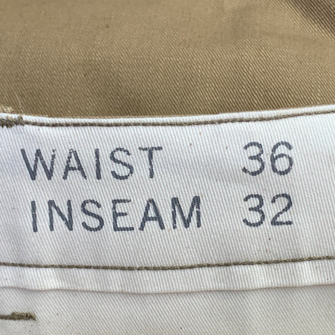 RRL by RALPH LAUREN Size 36 Camel Cotton Selvedge Twill Straight Button Fly Chino Casual Pants
