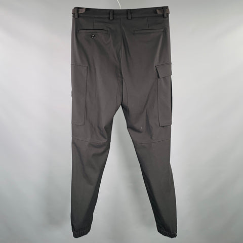 MONCLER Size 32 Black Wool Blend Cargo Casual Pants