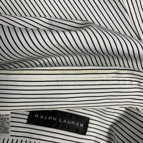 RALPH LAUREN Size S Black White Stripe Cotton Button Down Long Sleeve Shirt