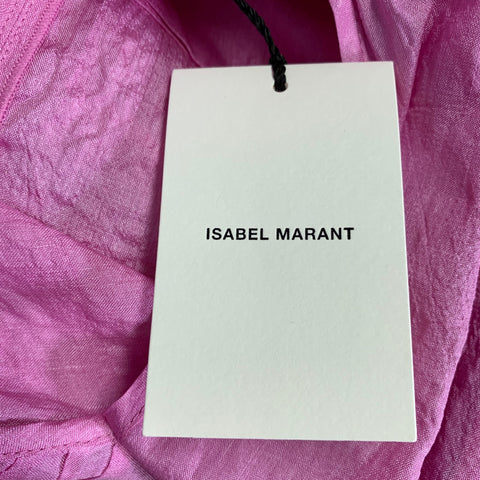 ISABEL MARANT Size 2 Chandra Pink Silk Ruffle Blouse