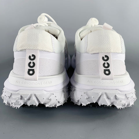 COMME des GARCONS HOMME PLUS Size 11 White Nylon Lace-Up Sneakers