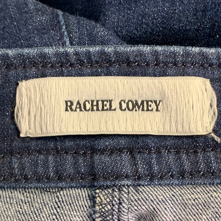 RACHEL COMEY Size 6 Indigo Cotton Blend Cargo Pockets Jeans