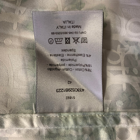 DIOR HOMME Size L White Green Leaves Short Sleeve Tracksuits & Sets