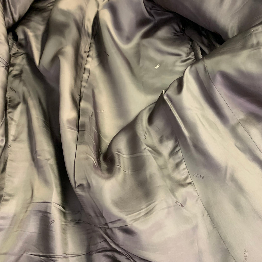 BALLY Size 40 Brown Taupe Houndstooth Wool Blend Notch Lapel Sport Coat