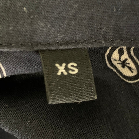 THE KOOPLES Size XS Navy Bandana Viscose Camp Long Sleeve Shirt
