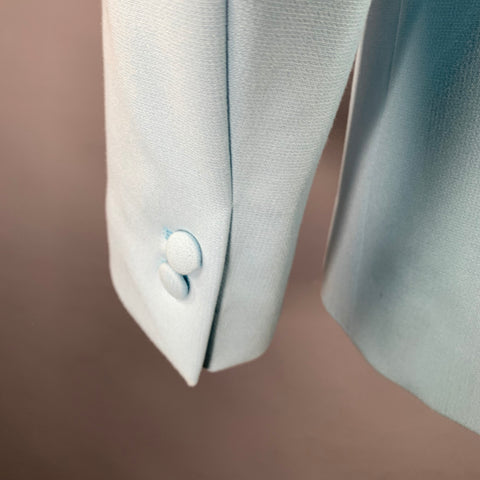 MARTIN ASBJORN Size 40 Long Light Blue Shawl Collar Sport Coat