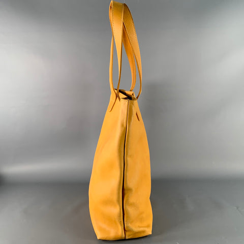 Sac cabas UNOETH en cuir jaune moutarde