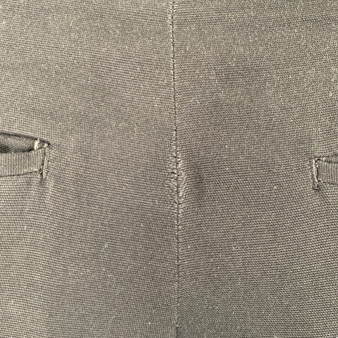 MATSUDA Size 34 Black Cotton Blend Flat Front Dress Pants