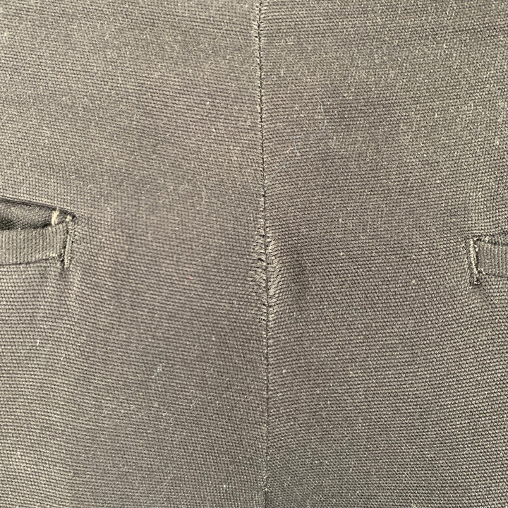 MATSUDA Size 34 Black Cotton Blend Flat Front Dress Pants