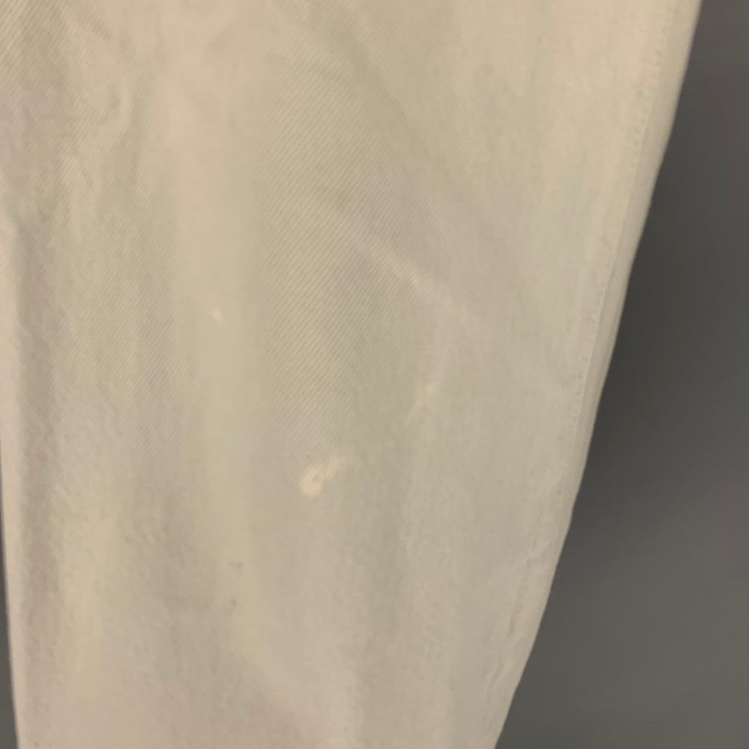 VETEMENTS Size 32 White Light Blue Cotton Button Fly Jeans