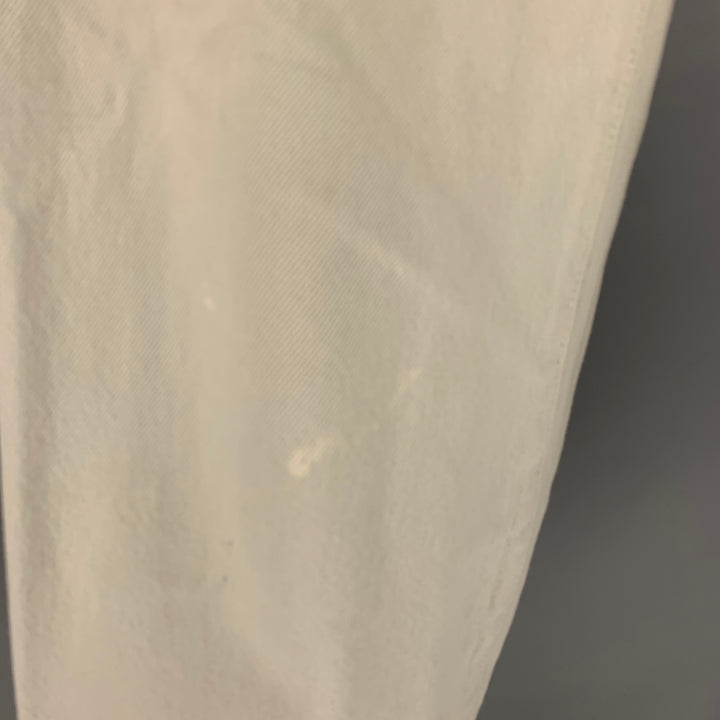 VETEMENTS Size 32 White Light Blue Cotton Button Fly Jeans