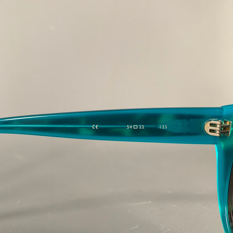 OSCAR DE LA RENTA Blue Black Marbled Acetate Sunglasses