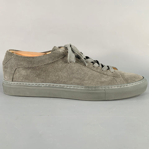 KOIO Size 12 Grey Suede Low Top Rubber Sole Sneakers