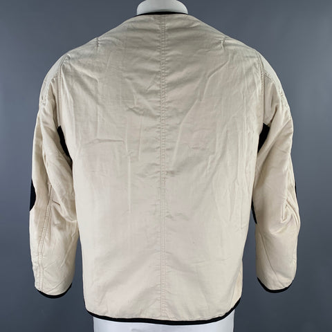 VISVIM Size L Black Textured Wool Linen Reversible Jacket