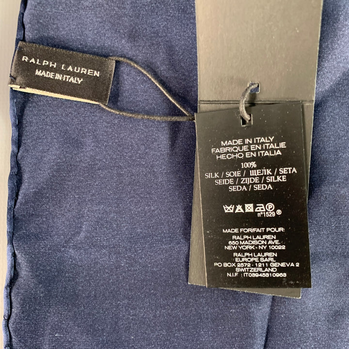 RALPH LAUREN Navy Silk Pocket Square